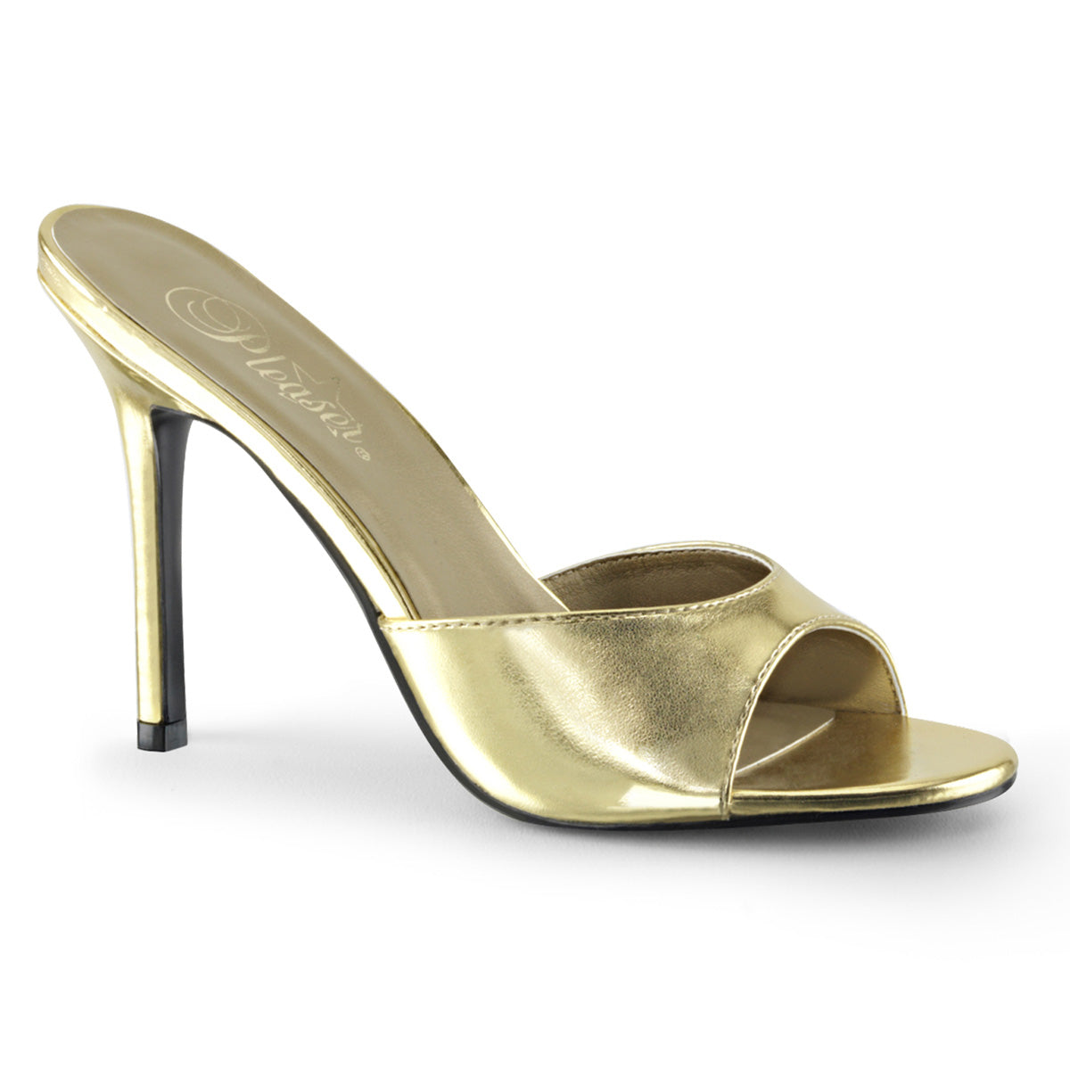 Pleaser Womens Pumps CLASSIQUE-01 Gold Metallic Pu