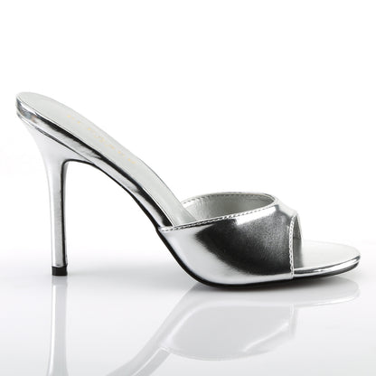Pleaser Frauenpumpen CLASSIQUE-01 SLV Metallic PU