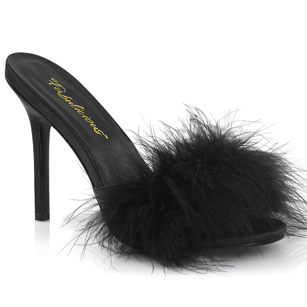 Fabulicious Damen Sandalen CLASSIQUE-01f BLK PU-FUR