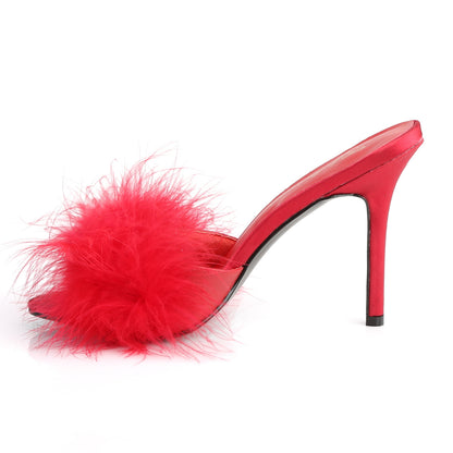 Fabulicious Damen Sandalen CLASSIQUE-01f rotes PU-Fell