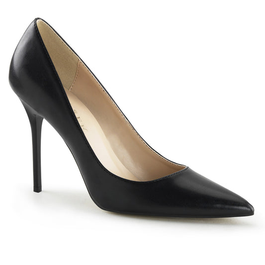 Pleaser Womens Pumps CLASSIQUE-20 Blk Kid Pu