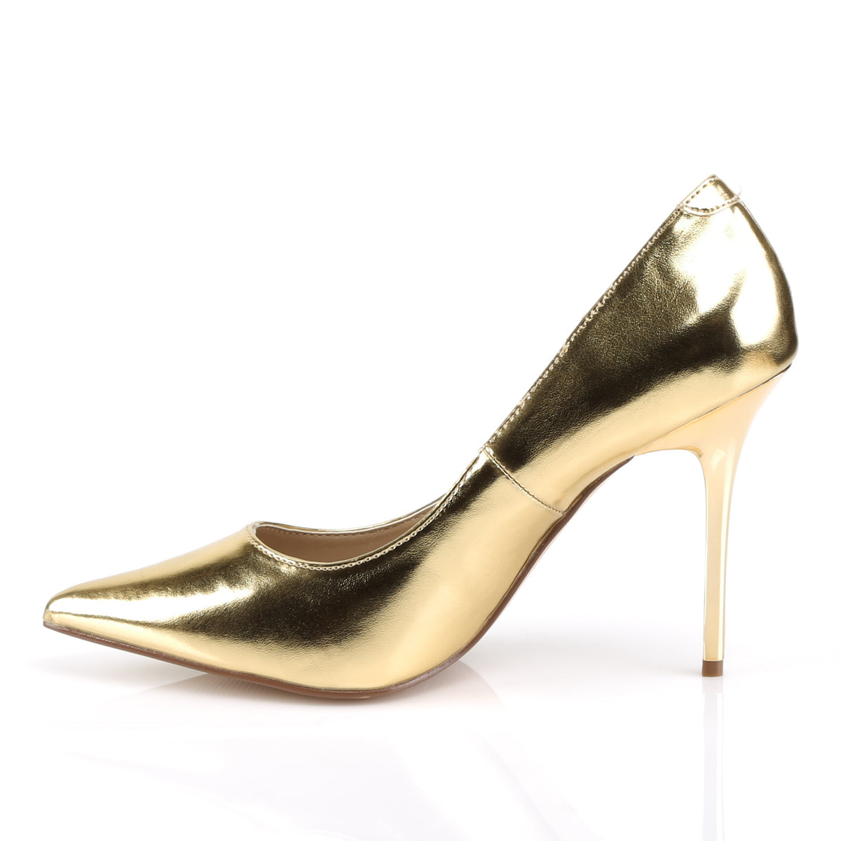Pleaser Womens Pumps CLASSIQUE-20 Gold Met Pu