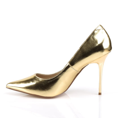 Pleaser Womens Pumps CLASSIQUE-20 Gold Met Pu