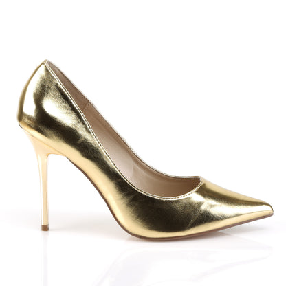 Pleaser Womens Pumps CLASSIQUE-20 Gold Met Pu