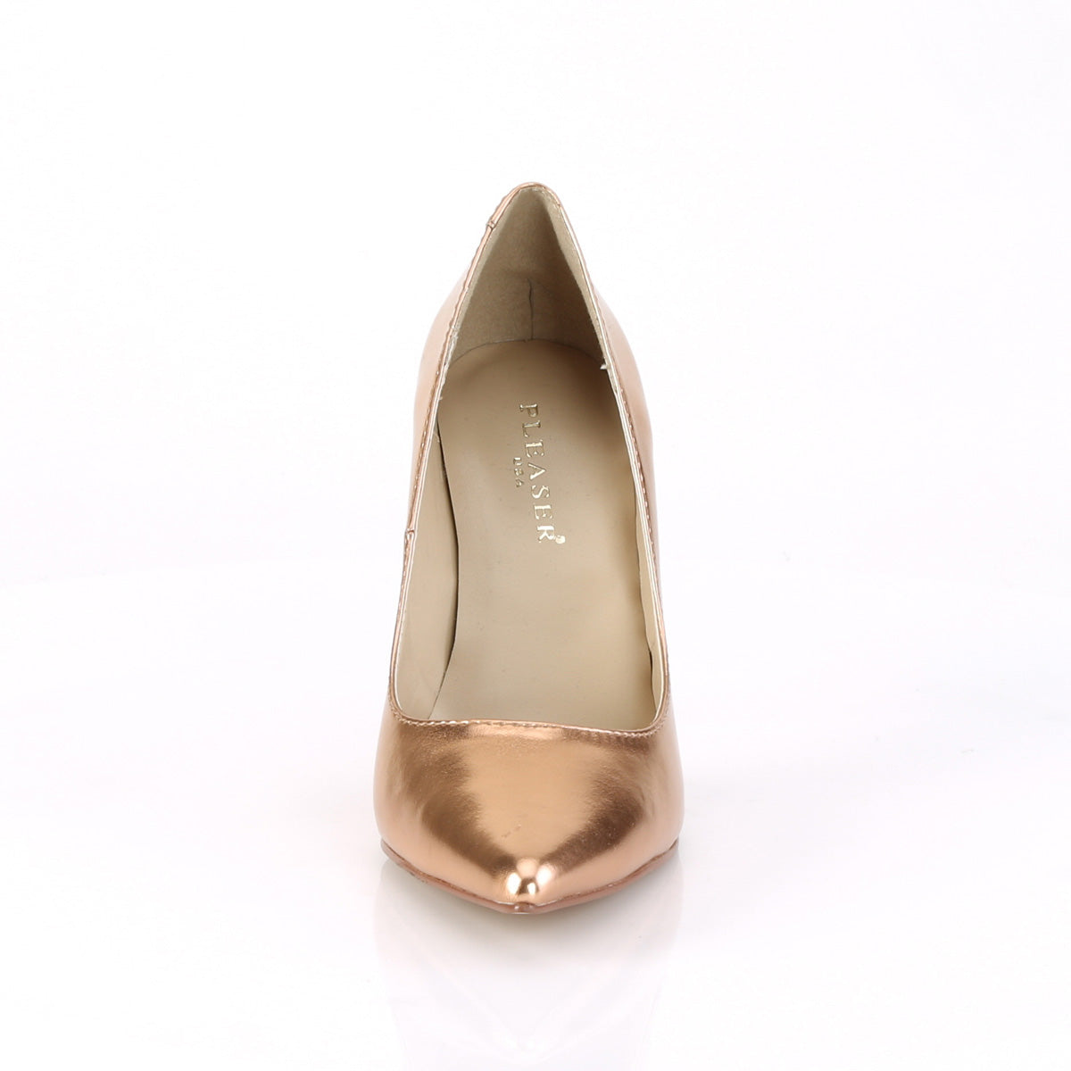Pleaser Womens Pumps CLASSIQUE-20 Rose Gold Metallic Pu