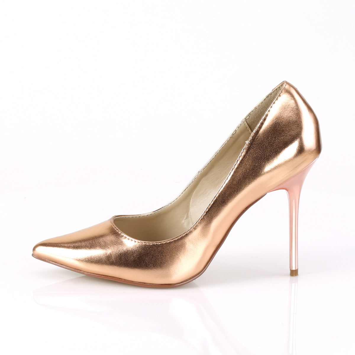 Pleaser Womens Pumps CLASSIQUE-20 Rose Gold Metallic Pu