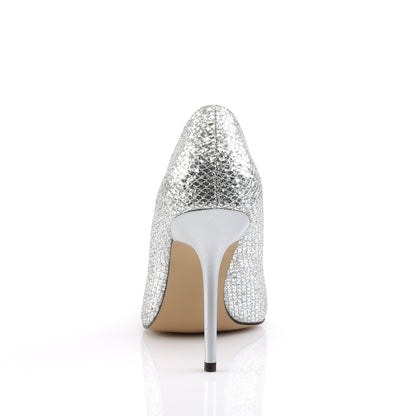 Pleaser Frauenpumpen CLASSIQUE-20 slv glittery lame stoff
