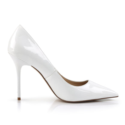 Pleaser Womens Pumps CLASSIQUE-20 Wht Pat