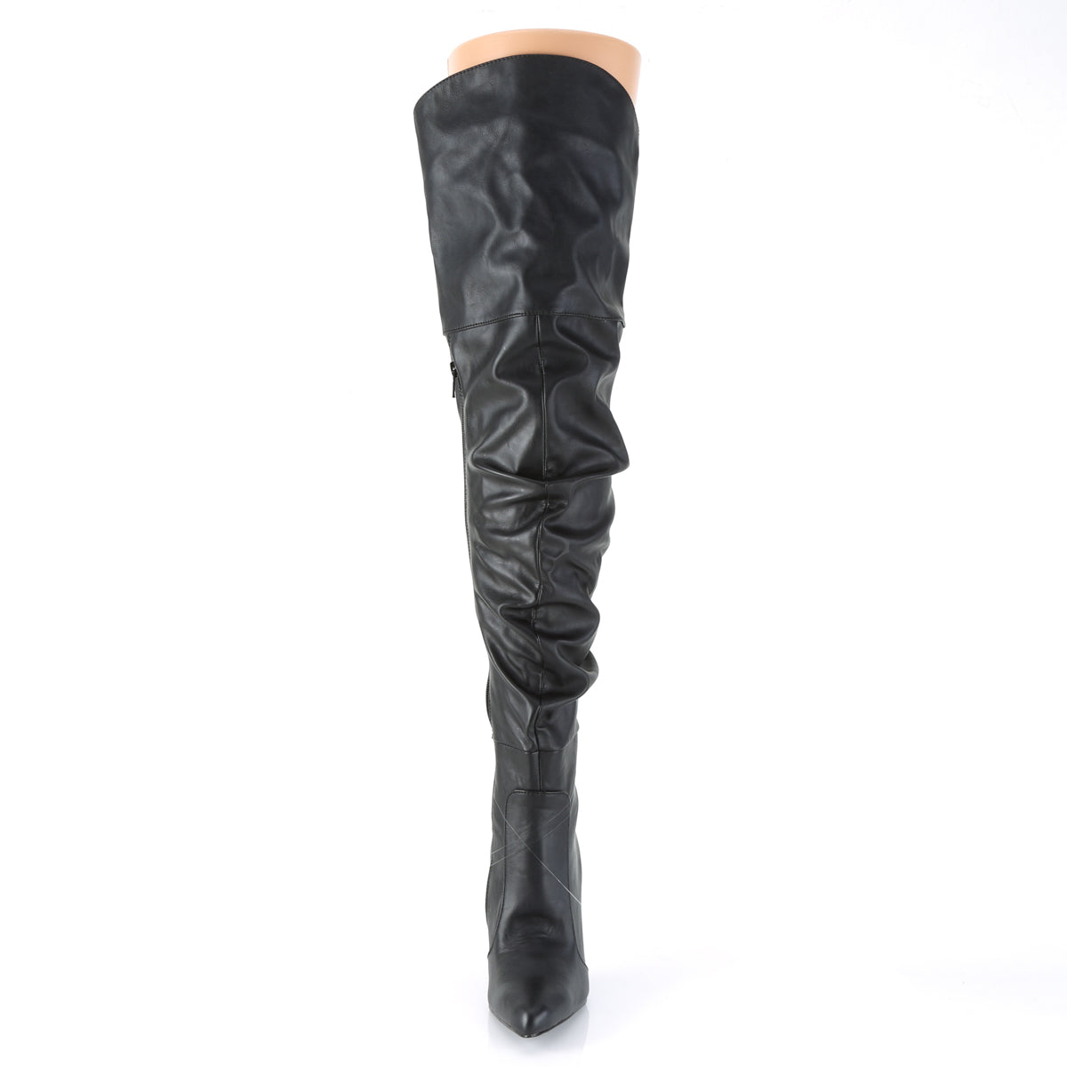 Pleaser Womens Boots. CLASSIQUE-3011 BLK FAUX Leder