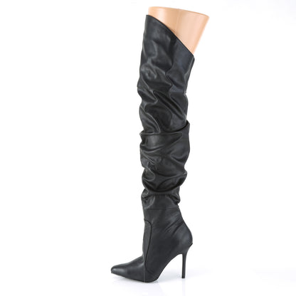 Pleaser Womens Boots CLASSIQUE-3011 Blk Faux Leather