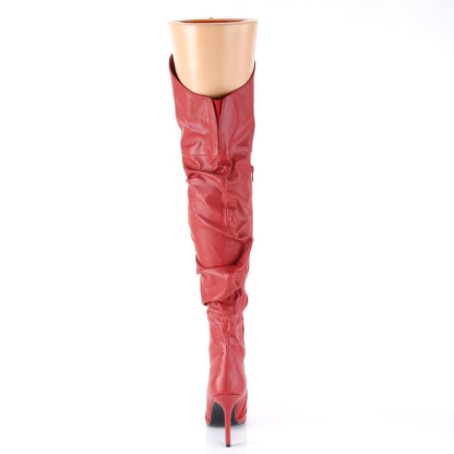 Pleaser Womens Boots. CLASSIQUE-3011 Rotes Kunstleder