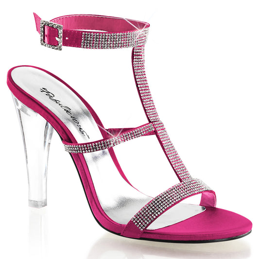Fabulicious Frauen Sandalen CLEARLY-418 Fuchsia Satin