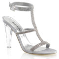 Fabulicious Damen Sandalen CLEARLY-418 SLV Satin.