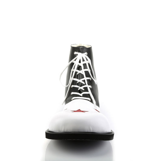 Funtasma Womens Low Shoe CLOWN-02 Blk-Wht Pu