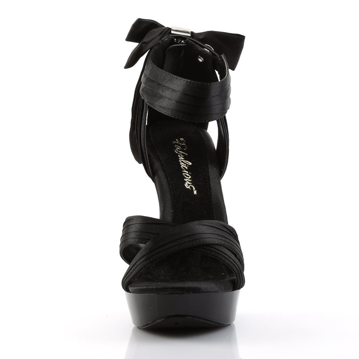 Fabulicious Damen Sandalen COCKTAIL-568 BLK Satin / BLK