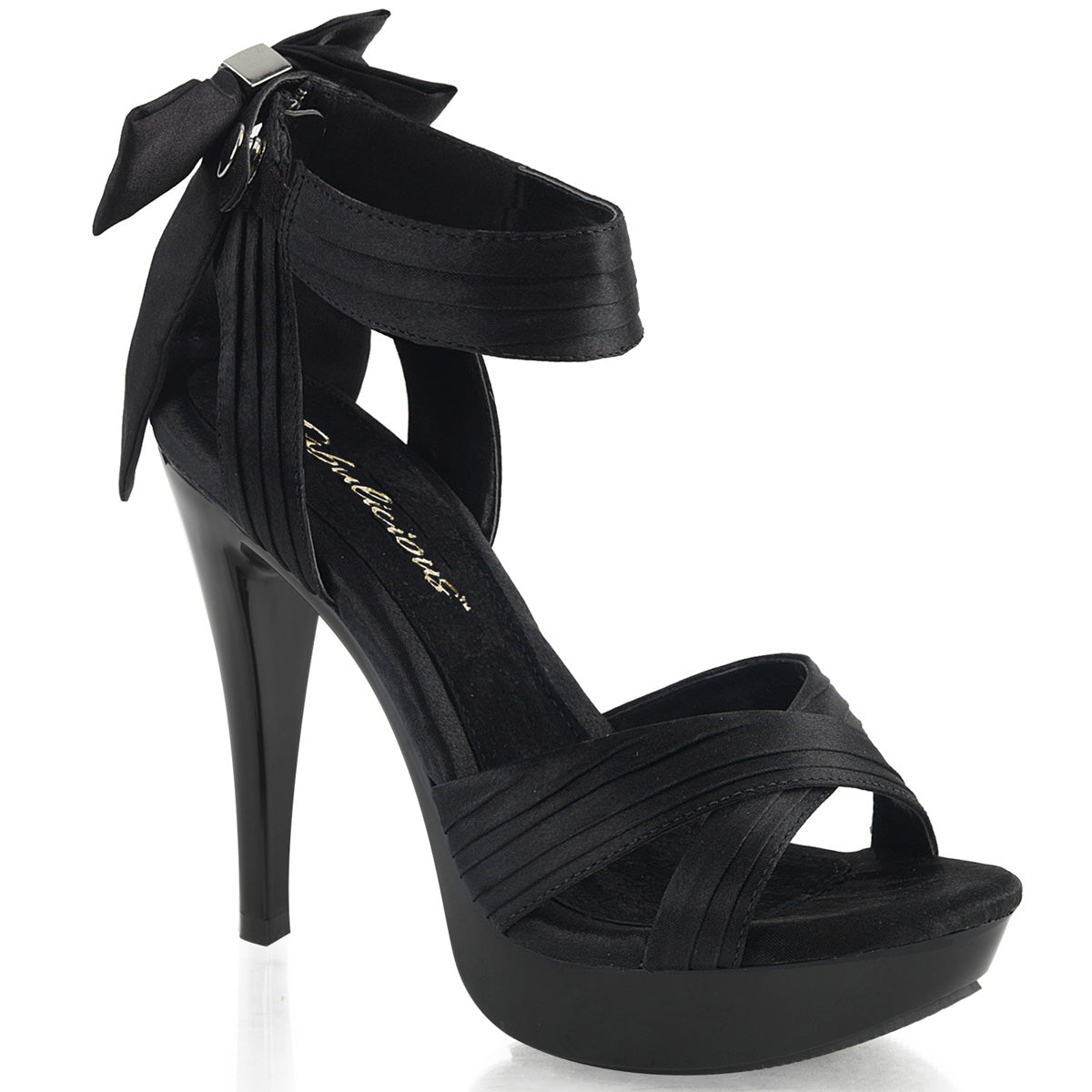 Fabulicious Damen Sandalen COCKTAIL-568 BLK Satin / BLK