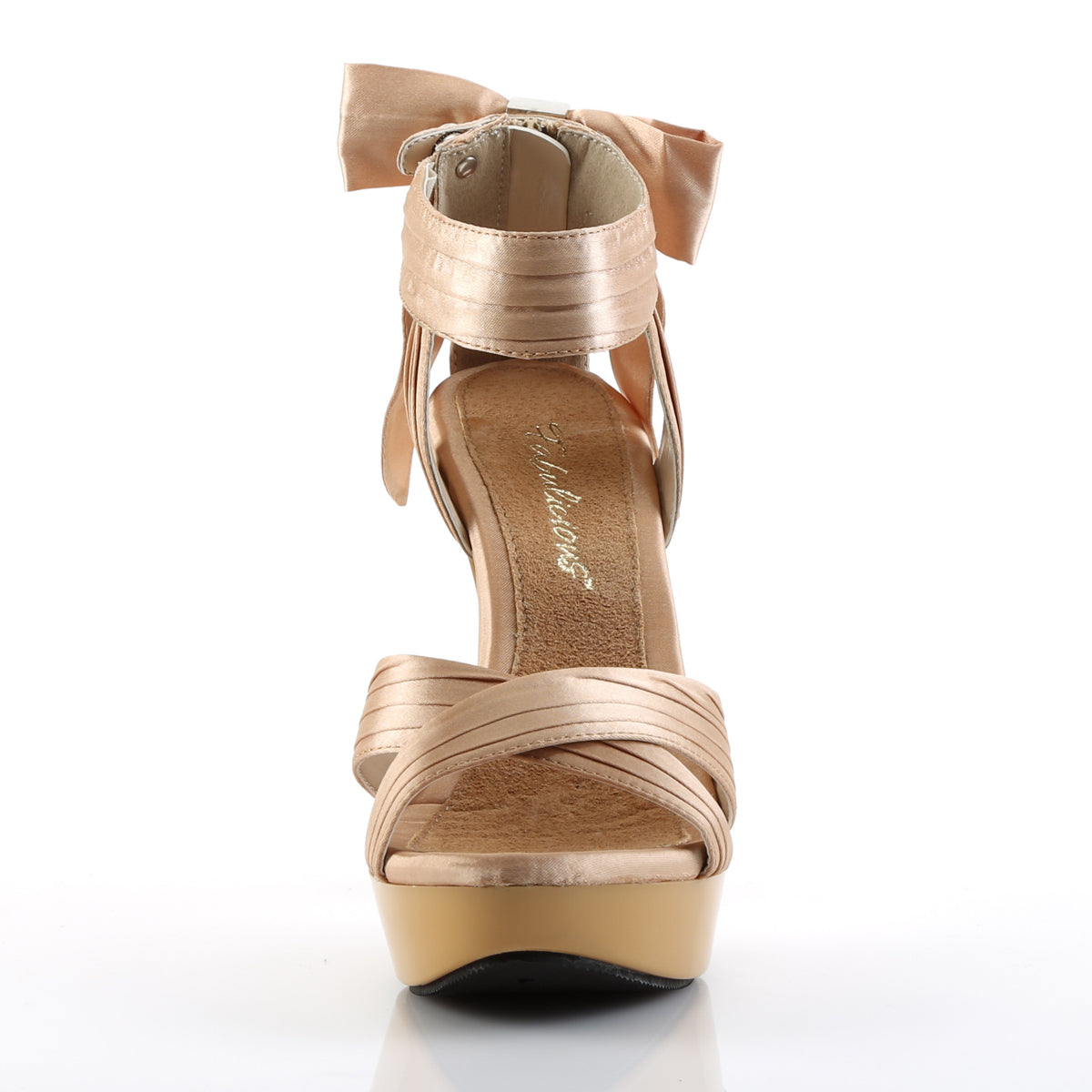 Fabulicious Womens Sandals COCKTAIL-568 Champagne Satin/Champagne