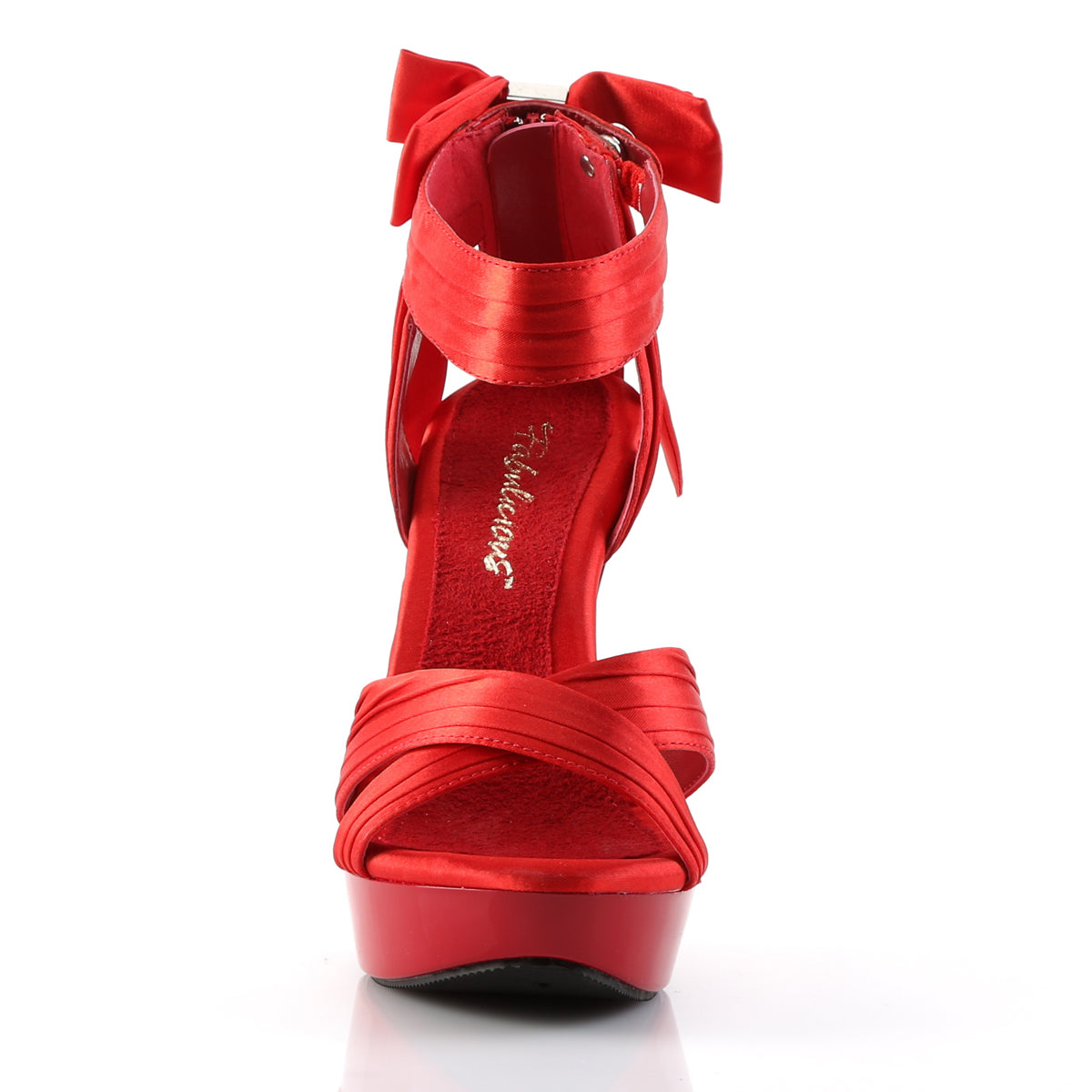 Fabulicious Damen Sandalen COCKTAIL-568 Rotes Satin / Rot