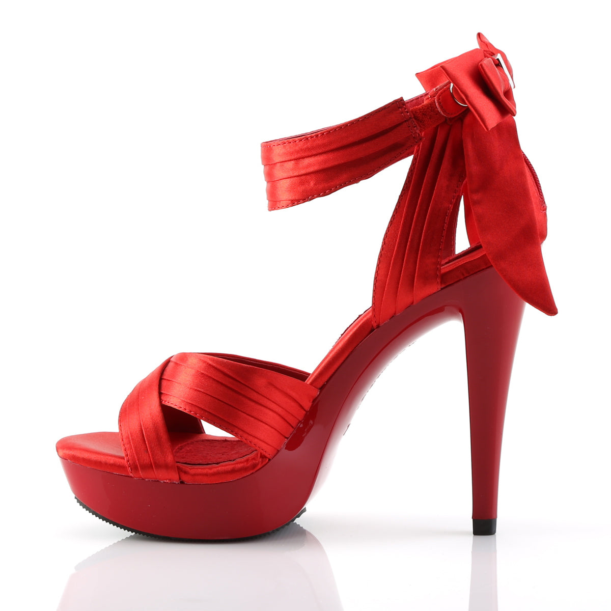 Fabulicious Damen Sandalen COCKTAIL-568 Rotes Satin / Rot
