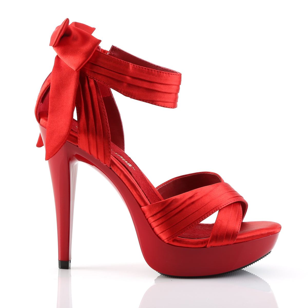 Fabulicious Damen Sandalen COCKTAIL-568 Rotes Satin / Rot