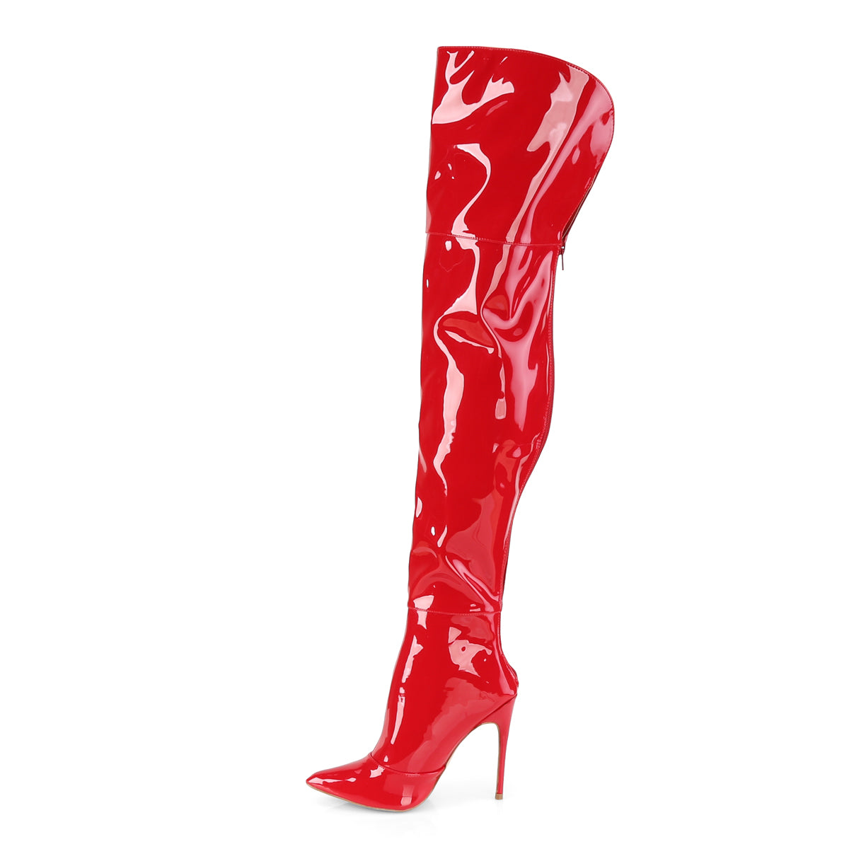 Pleaser Womens Boots. COURTLY-3012 rotes Patent.