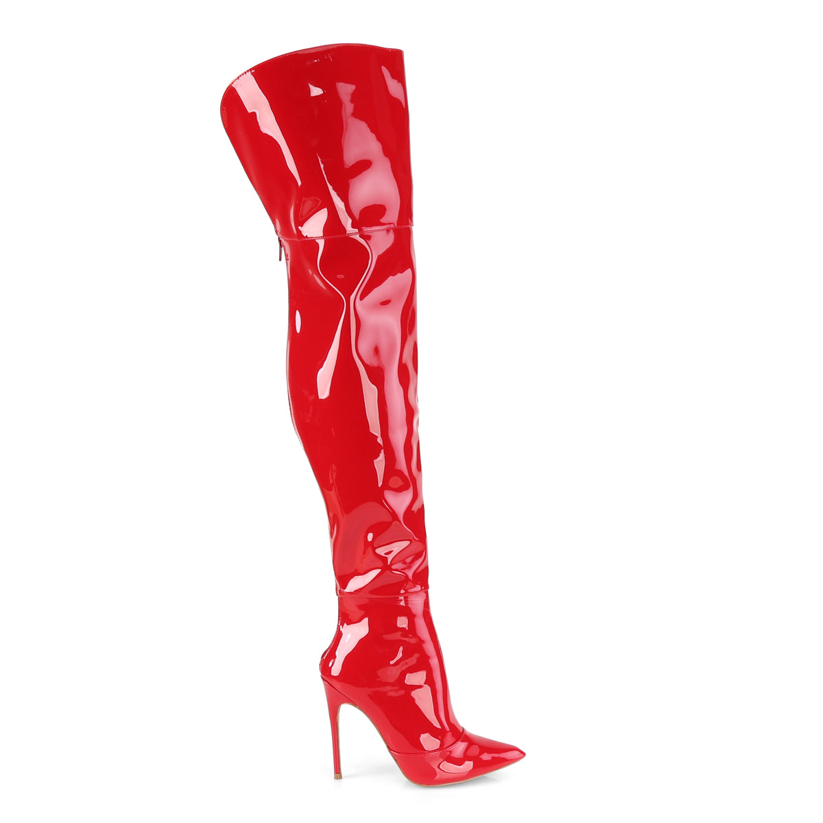 Pleaser Womens Boots. COURTLY-3012 rotes Patent.