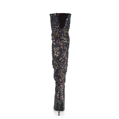 Pleaser Womens Boots. COURTLY-3015 BLK Multi Glitter