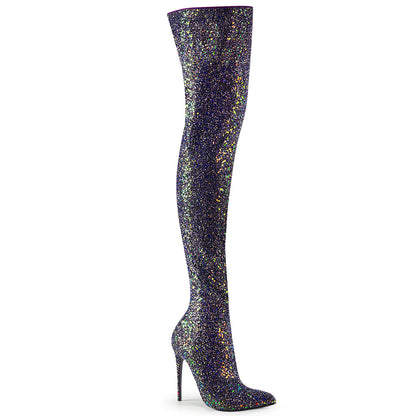 Pleaser Womens Boots. COURTLY-3015 BLK Multi Glitter