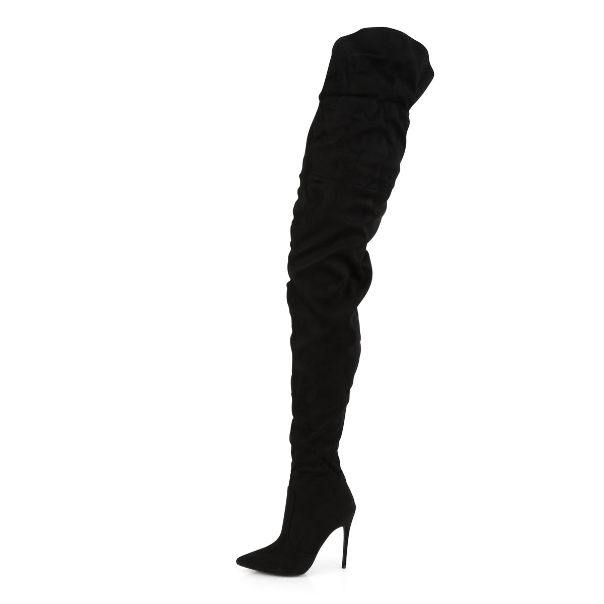 Pleaser Womens Boots. COURTLY-4017 BLK Faux Wildleder