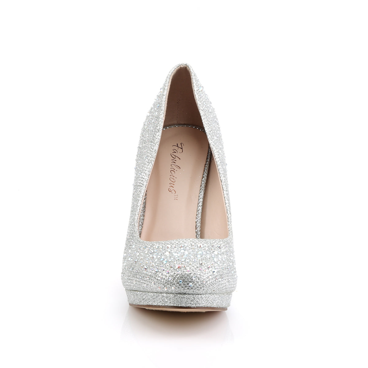 Fabulicious Damen Sandalen COVET-02 SLV Glitter Mesh Stoff