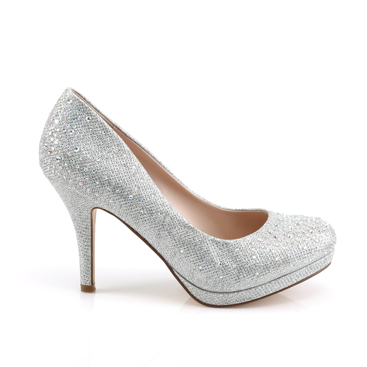 Fabulicious Damen Sandalen COVET-02 SLV Glitter Mesh Stoff