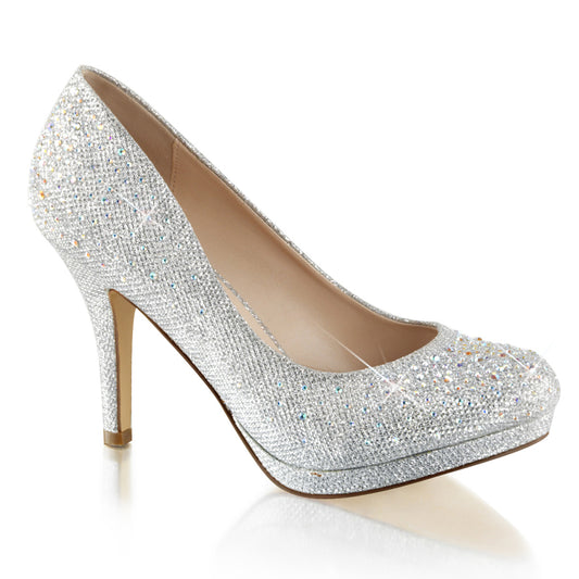 Fabulicious Damen Sandalen COVET-02 SLV Glitter Mesh Stoff