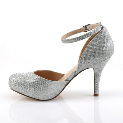 Fabulicious Damen Sandalen COVET-03 SLV Glitter Mesh Stoff