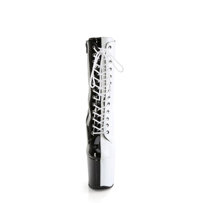 Pleaser  Stiefeletten CRAZE-1040TT BLK-WHT PAT/BLK-WHT