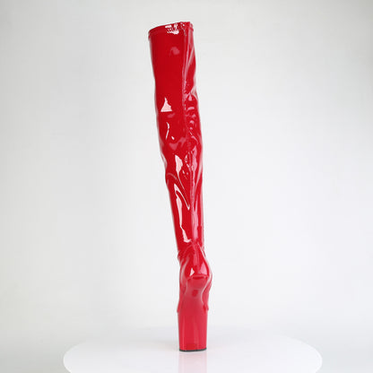 Pleaser Women's Platform Shoes CRAZE-3000 Red Str. Pat/Red