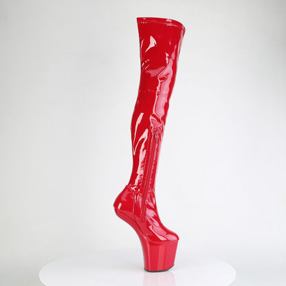 Pleaser Women's Platform Shoes CRAZE-3000 Red Str. Pat/Red