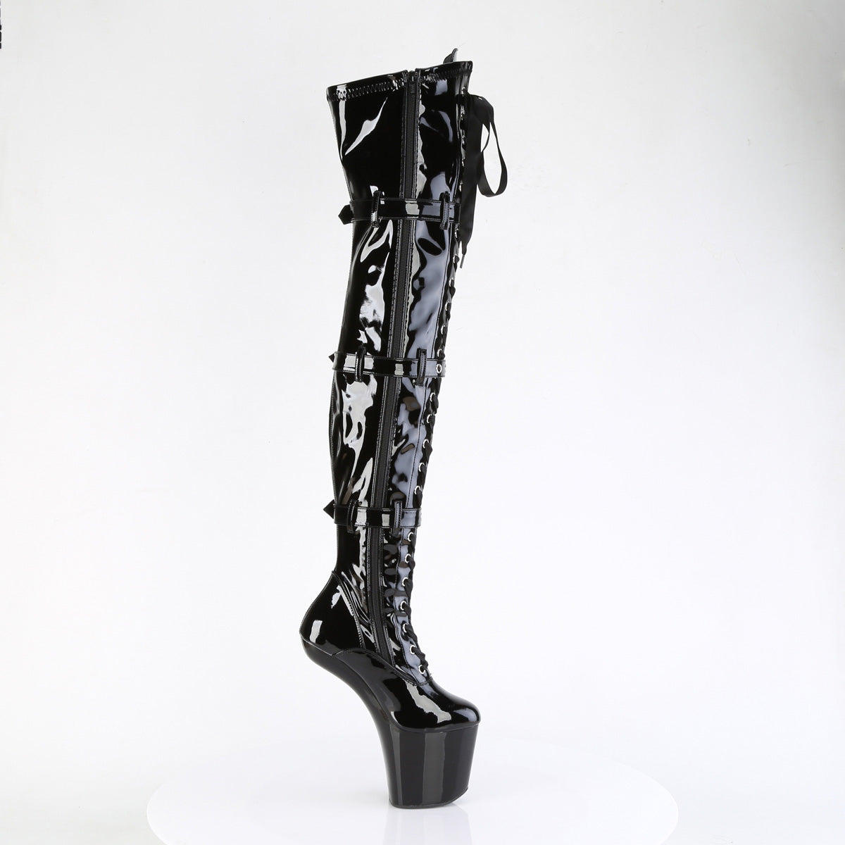 Pleaser  Stiefel CRAZE-3028 BLK str. Pat/blk