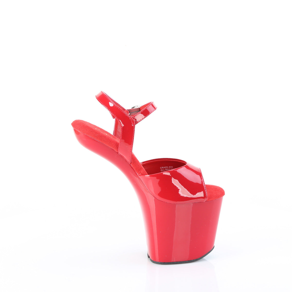 Pleaser  Sandalen CRAZE-809 rote Pat/Rot