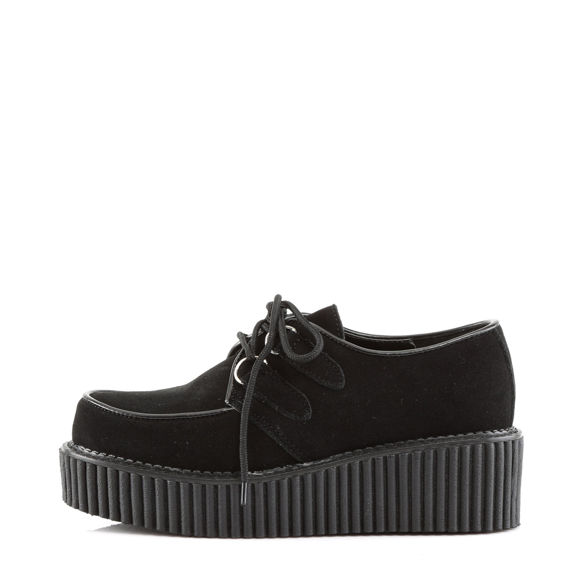 DemoniaCult Damen -Niederschuh CREEPER-101 BLK Wildleder