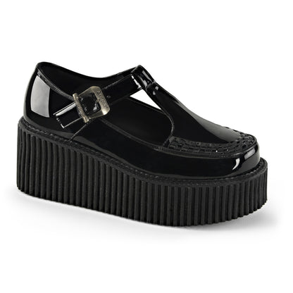 DemoniaCult Damen -Niederschuh CREEPER-214 blk pat