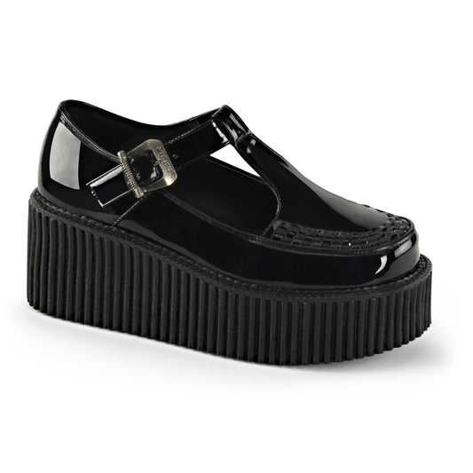 DemoniaCult Damen -Niederschuh CREEPER-214 blk pat