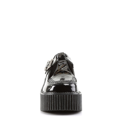 DemoniaCult Damen -Niederschuh CREEPER-214 blk pat