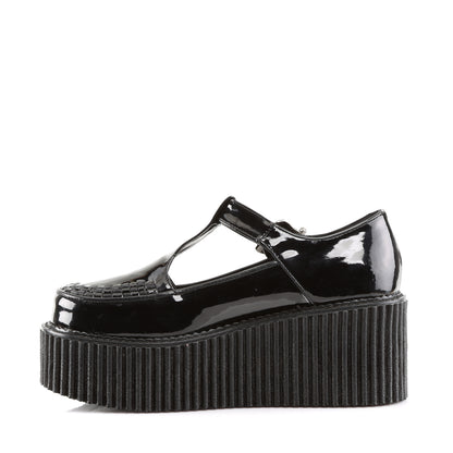 DemoniaCult Damen -Niederschuh CREEPER-214 blk pat