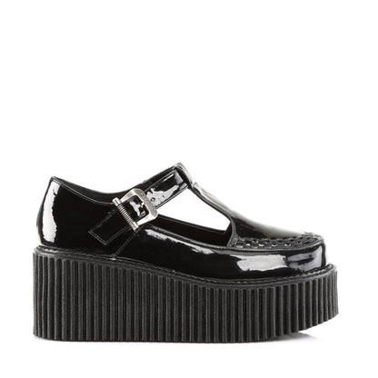 DemoniaCult Damen -Niederschuh CREEPER-214 blk pat