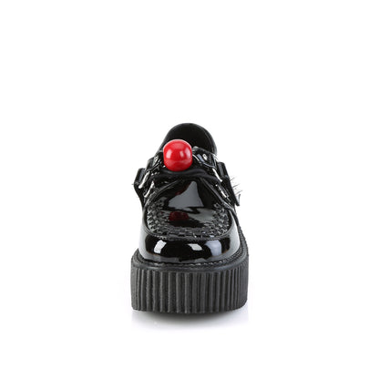 DemoniaCult Damen -Niederschuh CREEPER-222 BLK Pat