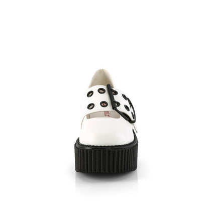 DemoniaCult  Niederschuh CREEPER-230 WHT veganes Leder
