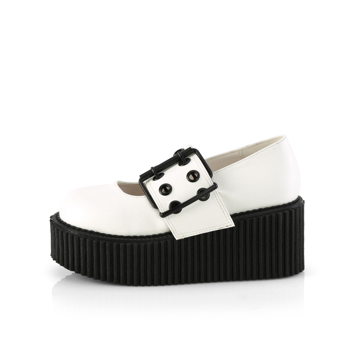 DemoniaCult  Niederschuh CREEPER-230 WHT veganes Leder