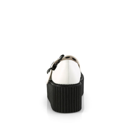 DemoniaCult  Niederschuh CREEPER-230 WHT veganes Leder
