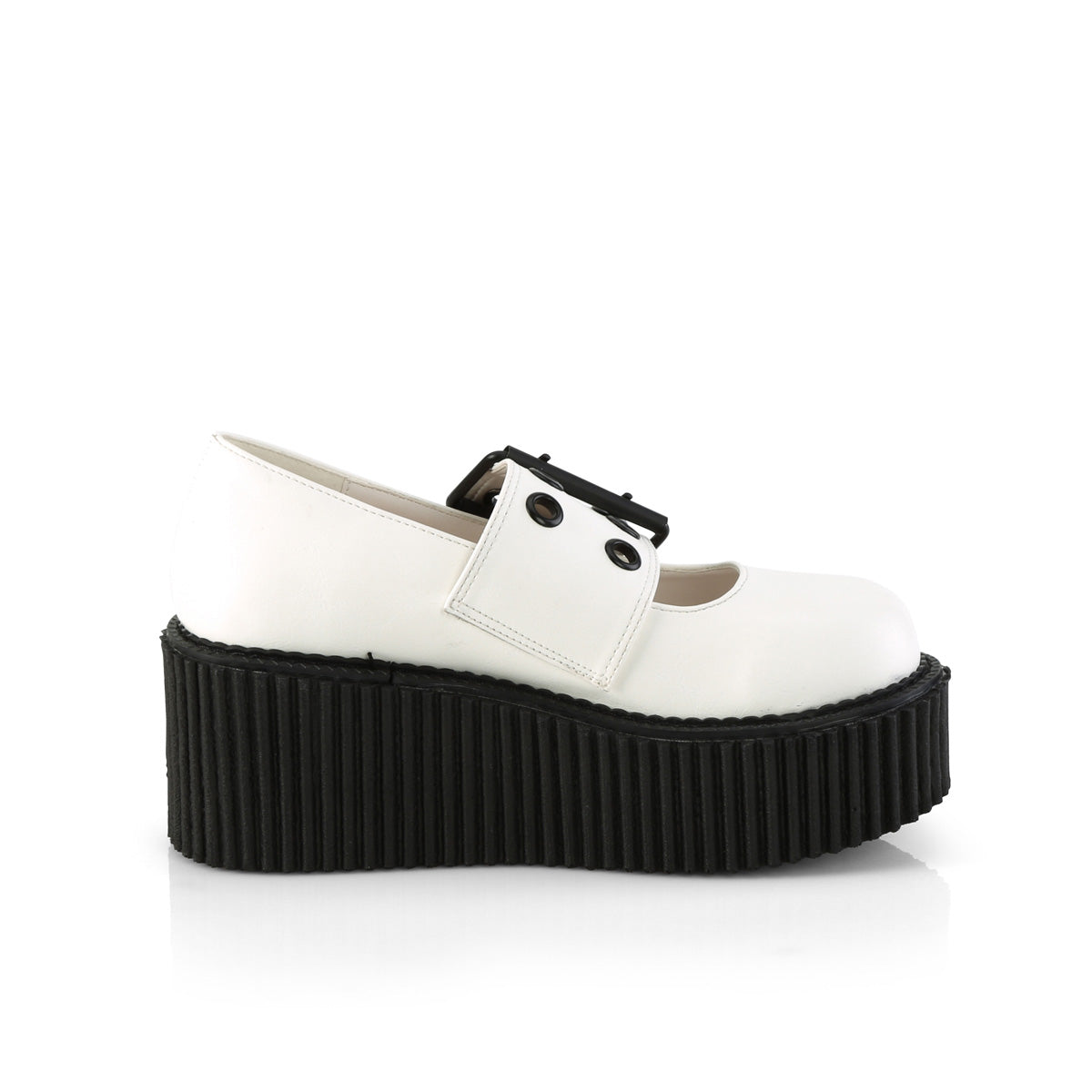 DemoniaCult  Niederschuh CREEPER-230 WHT veganes Leder
