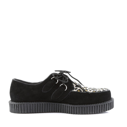 DemoniaCult Herren -Niederschuh Creeper-600 BLK Wildleder-Cheartah Fell